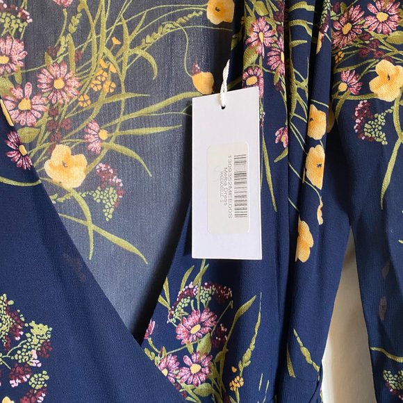 Reformation Dresses Nwt Reformation Melba Floral Wrap Midi Dress In Mademoiselle Small